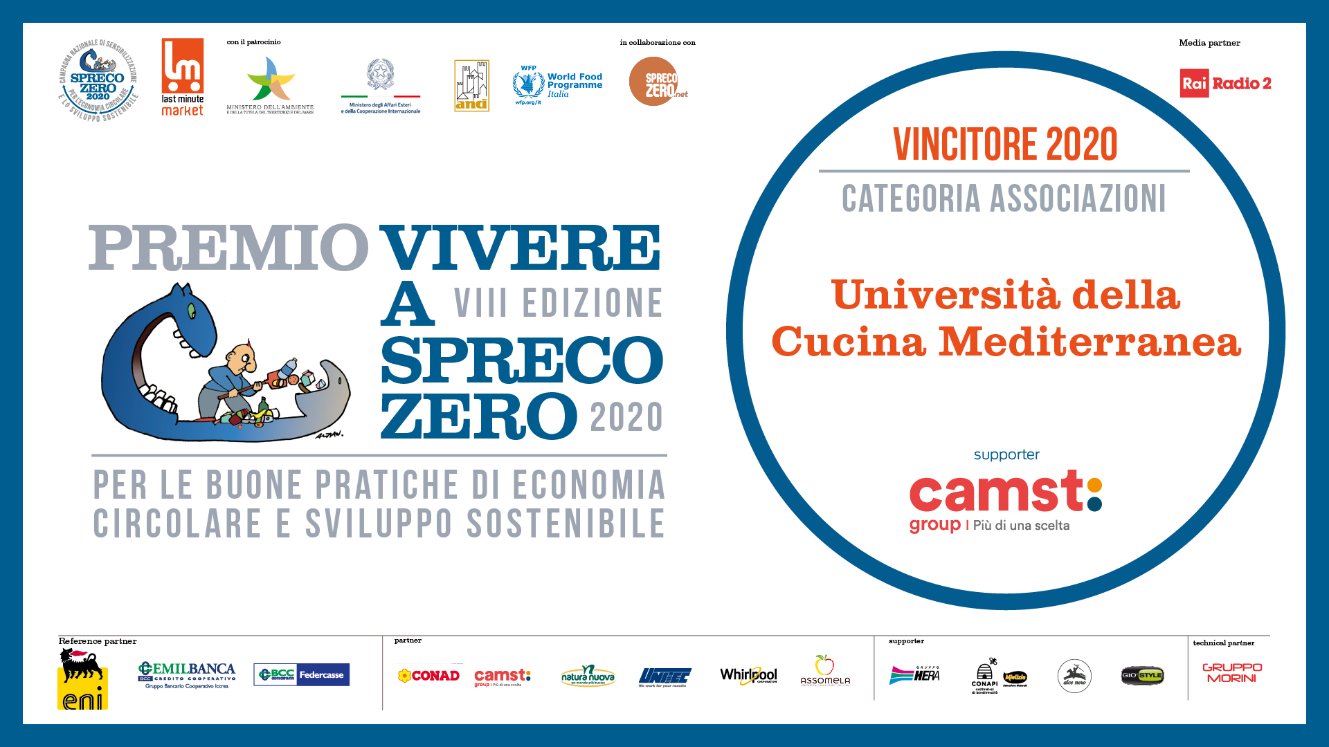 Università della cucina mediterranea_categoria ASSOCIAZIONI targa Università della cucina mediterranea_categoria ASSOCIAZIONI targa
